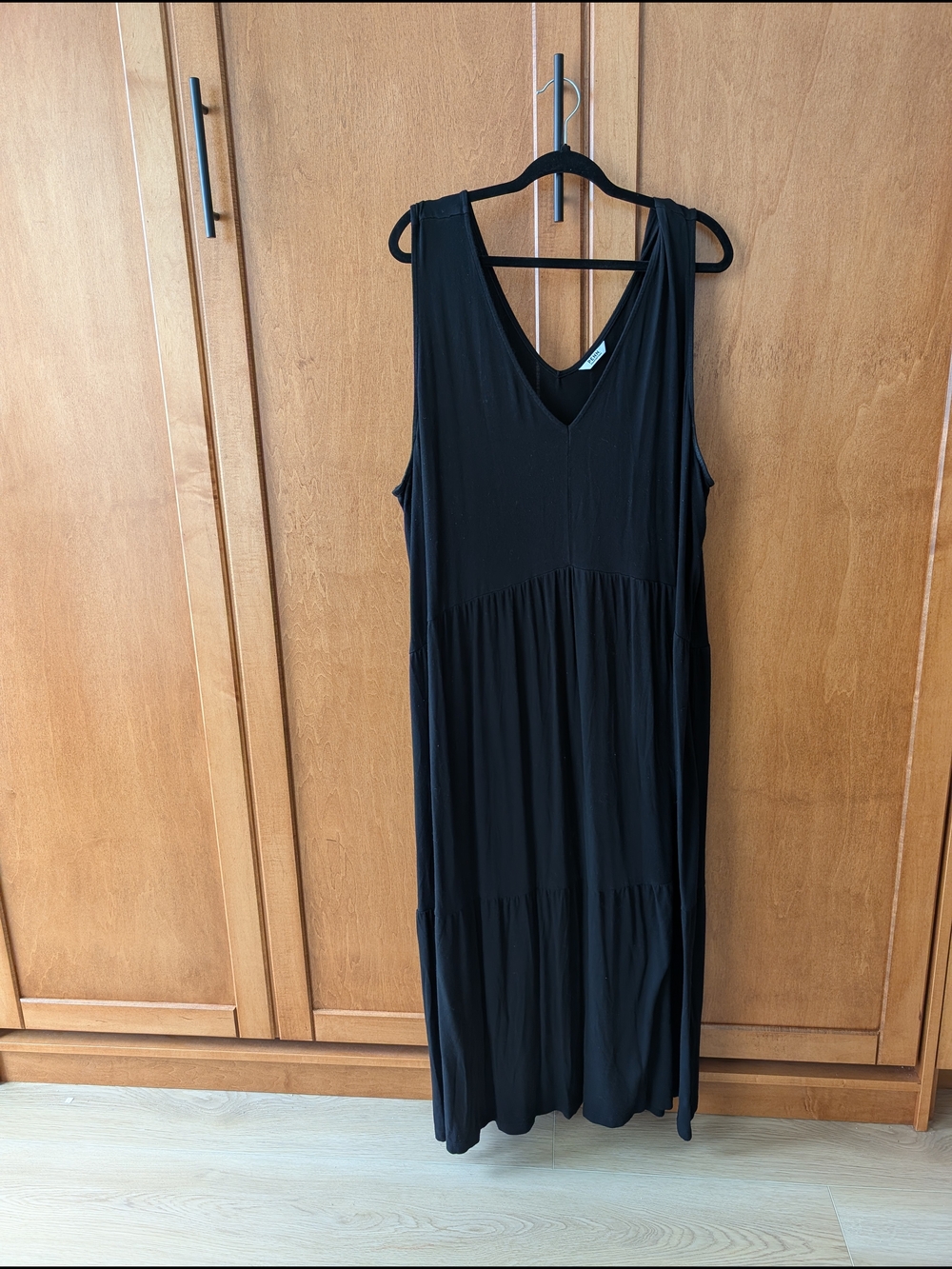 Penningtons Black Sleeveless V-Neck Tiered Maxi Dress